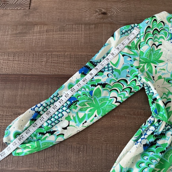 Jodifl Long Puffer Sleeve Belted Floral Dress Size Medium - Picture 7 of 10